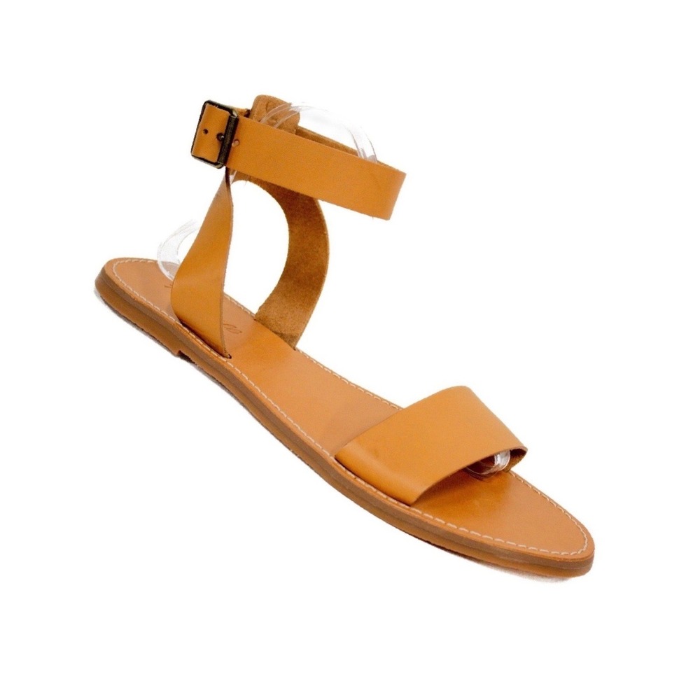 Madewell The Boardwalk Ankle Strap Leather Sandal in Tan Women's Size 11 -New! - Picture 2 of 11